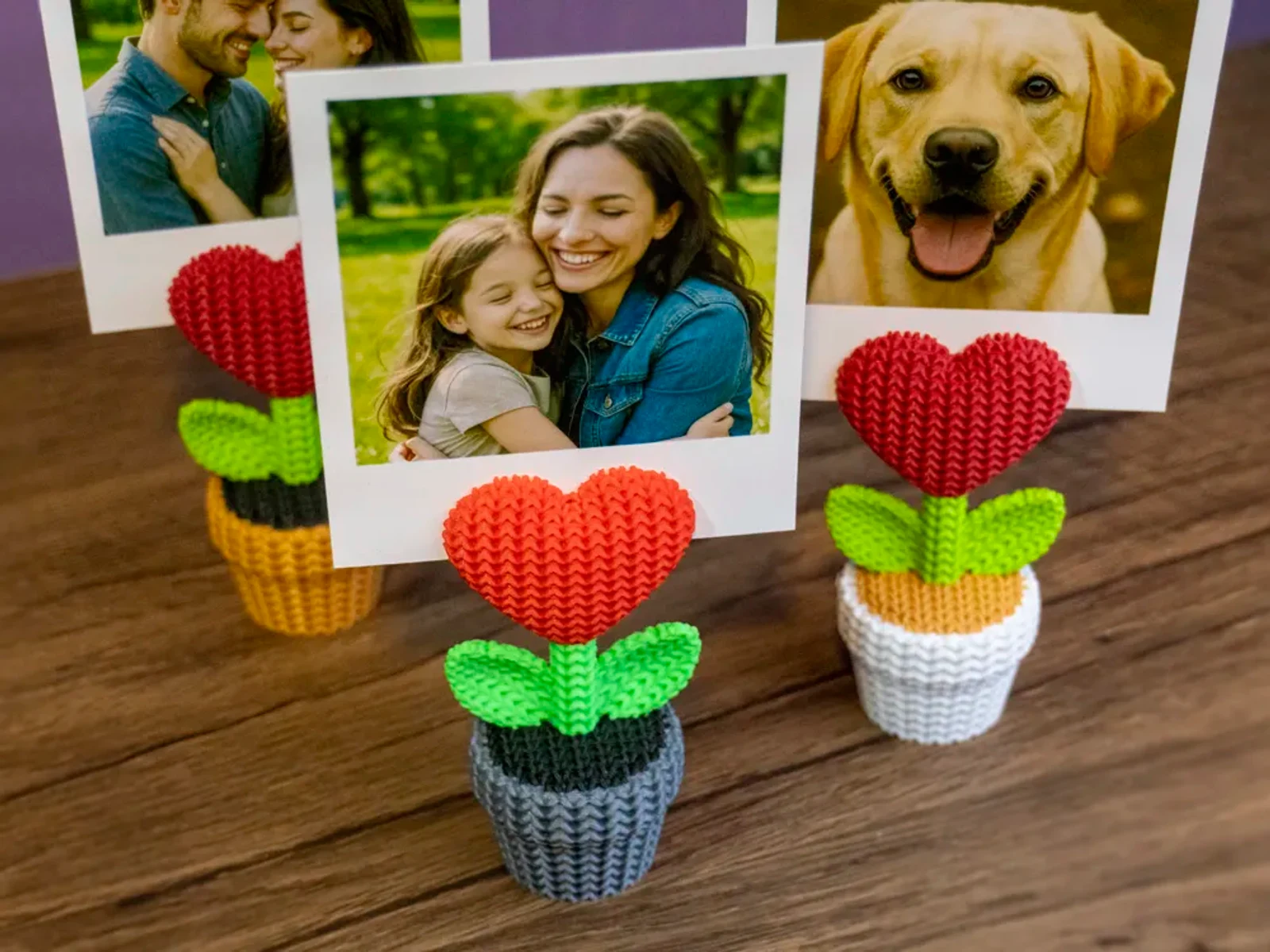 Flower Pot Picture Holder of Love